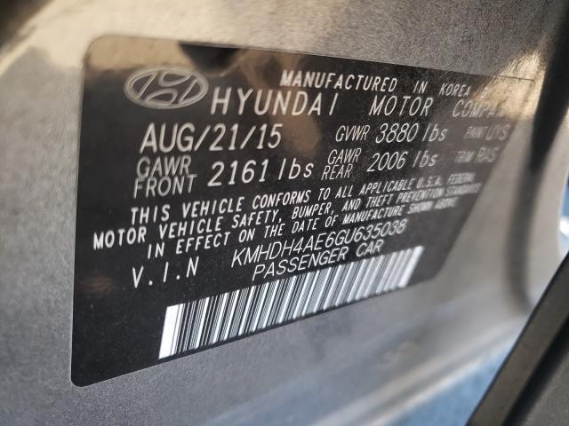 Photo 9 VIN: KMHDH4AE6GU635038 - HYUNDAI ELANTRA SE 