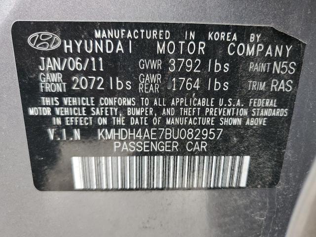 Photo 11 VIN: KMHDH4AE7BU082957 - HYUNDAI ELANTRA 