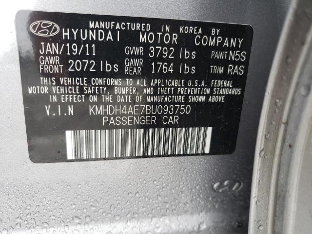 Photo 11 VIN: KMHDH4AE7BU093750 - HYUNDAI ELANTRA 