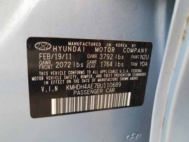 Photo 9 VIN: KMHDH4AE7BU110689 - HYUNDAI ELANTRA GL 