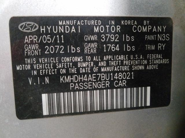 Photo 9 VIN: KMHDH4AE7BU148021 - HYUNDAI ELANTRA GL 