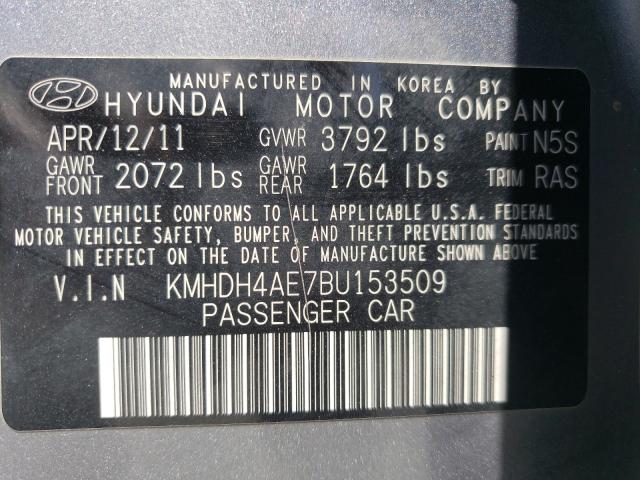 Photo 9 VIN: KMHDH4AE7BU153509 - HYUNDAI ELANTRA GL 