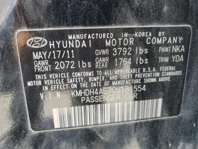 Photo 11 VIN: KMHDH4AE7CU181554 - HYUNDAI ELANTRA 