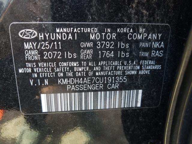 Photo 9 VIN: KMHDH4AE7CU191355 - HYUNDAI ELANTRA GL 