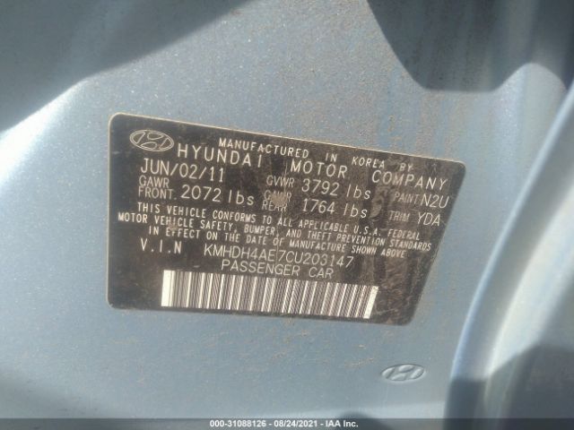 Photo 8 VIN: KMHDH4AE7CU203147 - HYUNDAI ELANTRA 