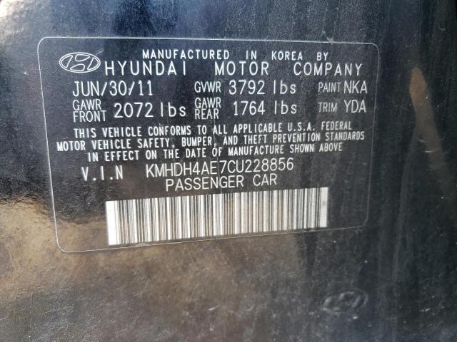 Photo 9 VIN: KMHDH4AE7CU228856 - HYUNDAI ELANTRA GL 