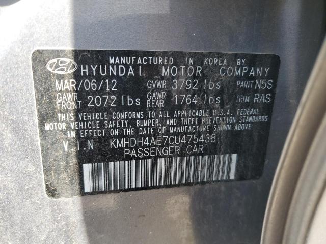 Photo 11 VIN: KMHDH4AE7CU475438 - HYUNDAI ELANTRA GL 