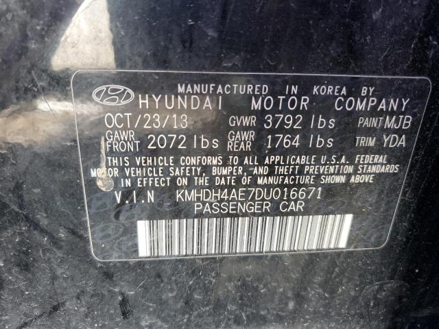 Photo 11 VIN: KMHDH4AE7DU016671 - HYUNDAI ELANTRA 