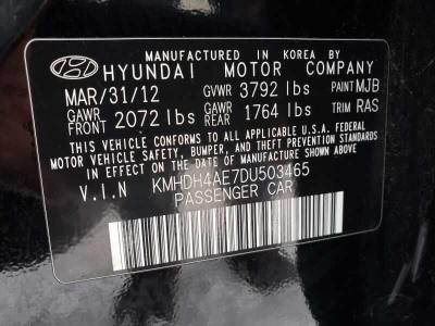 Photo 9 VIN: KMHDH4AE7DU503465 - HYUNDAI ELANTRA GL 