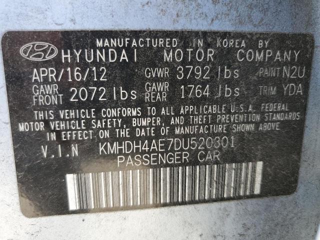 Photo 11 VIN: KMHDH4AE7DU520301 - HYUNDAI ELANTRA GL 