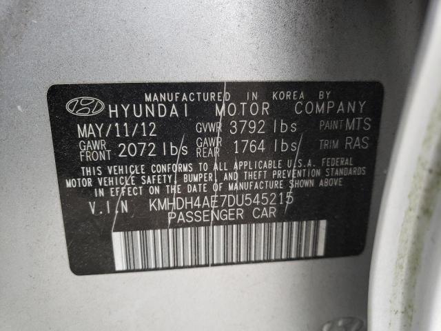 Photo 11 VIN: KMHDH4AE7DU545215 - HYUNDAI ELANTRA GL 