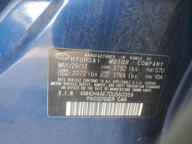 Photo 12 VIN: KMHDH4AE7DU560359 - HYUNDAI ELANTRA GL 