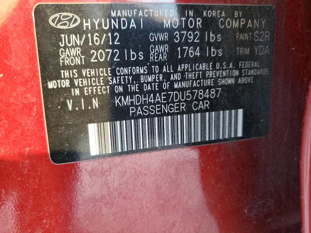 Photo 9 VIN: KMHDH4AE7DU578487 - HYUNDAI ELANTRA GL 