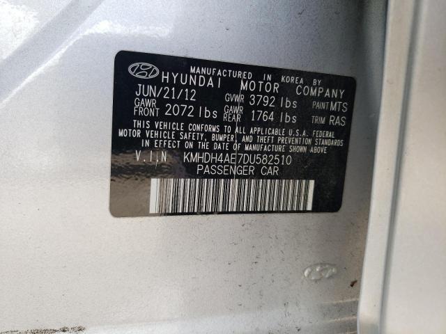 Photo 9 VIN: KMHDH4AE7DU582510 - HYUNDAI ELANTRA GL 