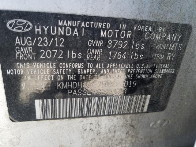 Photo 9 VIN: KMHDH4AE7DU626019 - HYUNDAI ELANTRA GL 