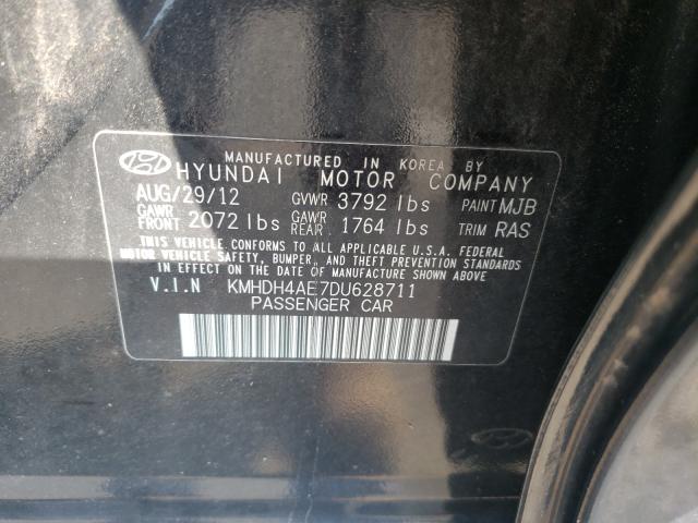 Photo 9 VIN: KMHDH4AE7DU628711 - HYUNDAI ELANTRA GL 