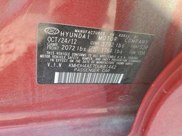 Photo 11 VIN: KMHDH4AE7DU681442 - HYUNDAI ELANTRA GL 