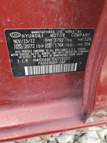 Photo 11 VIN: KMHDH4AE7DU703553 - HYUNDAI ELANTRA 