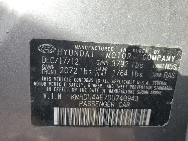 Photo 11 VIN: KMHDH4AE7DU740943 - HYUNDAI ELANTRA 