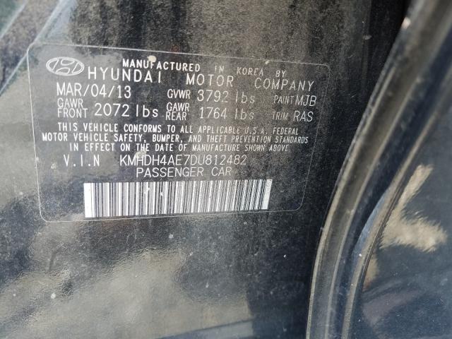 Photo 9 VIN: KMHDH4AE7DU812482 - HYUNDAI ELANTRA GL 