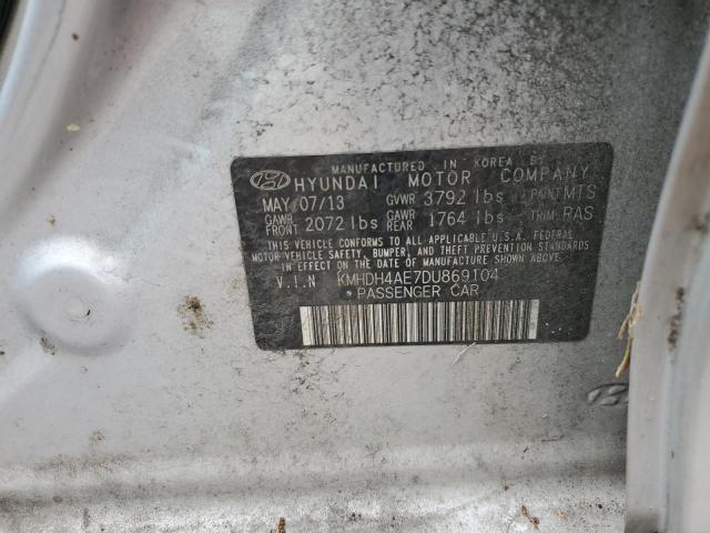 Photo 12 VIN: KMHDH4AE7DU869104 - HYUNDAI ELANTRA GL 