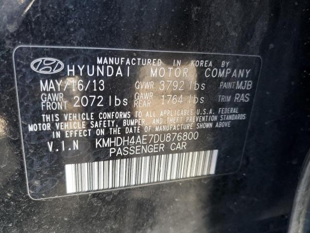 Photo 12 VIN: KMHDH4AE7DU876800 - HYUNDAI ELANTRA GL 