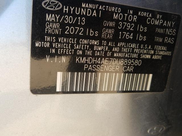 Photo 9 VIN: KMHDH4AE7DU889580 - HYUNDAI ELANTRA GL 