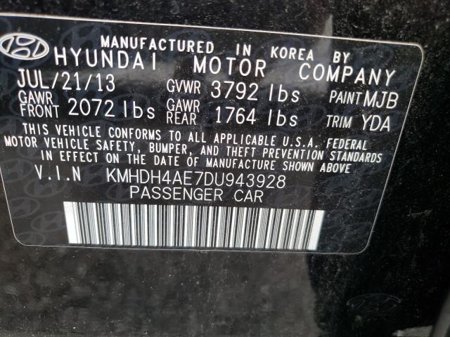 Photo 9 VIN: KMHDH4AE7DU943928 - HYUNDAI ELANTRA GL 