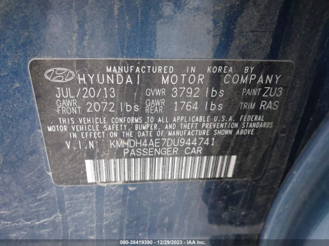 Photo 8 VIN: KMHDH4AE7DU944741 - HYUNDAI ELANTRA 