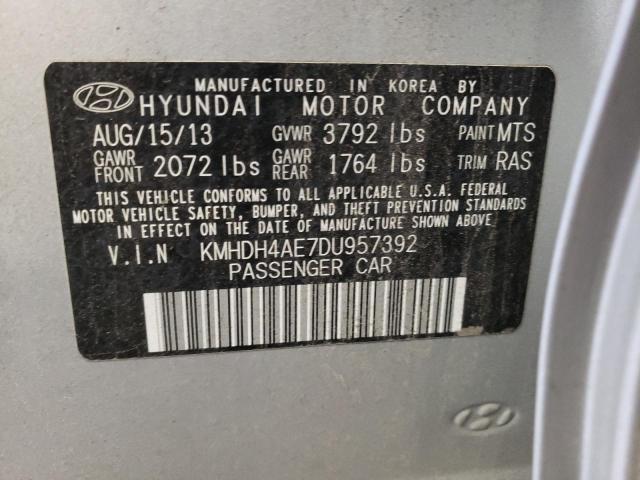 Photo 9 VIN: KMHDH4AE7DU957392 - HYUNDAI ELANTRA GL 