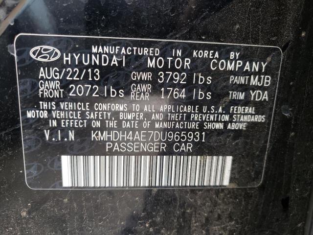 Photo 9 VIN: KMHDH4AE7DU965931 - HYUNDAI ELANTRA GL 