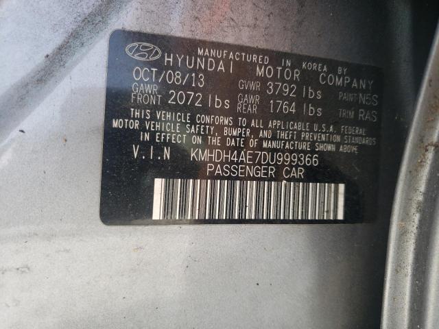 Photo 11 VIN: KMHDH4AE7DU999366 - HYUNDAI ELANTRA 