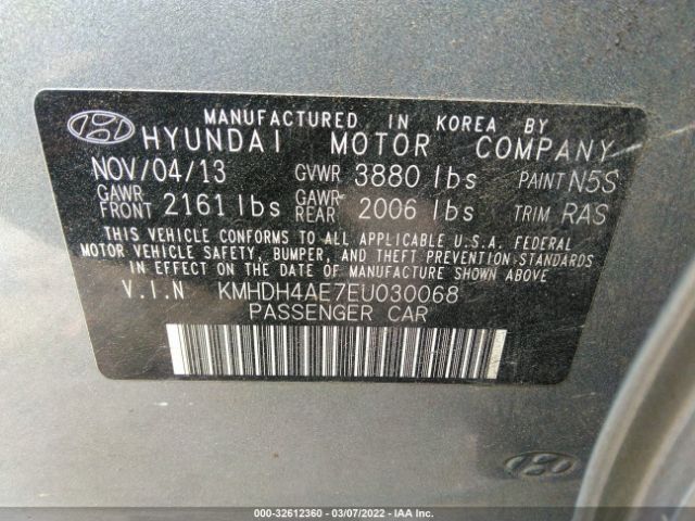 Photo 8 VIN: KMHDH4AE7EU030068 - HYUNDAI ELANTRA 