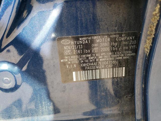 Photo 12 VIN: KMHDH4AE7EU047386 - HYUNDAI ELANTRA SE 