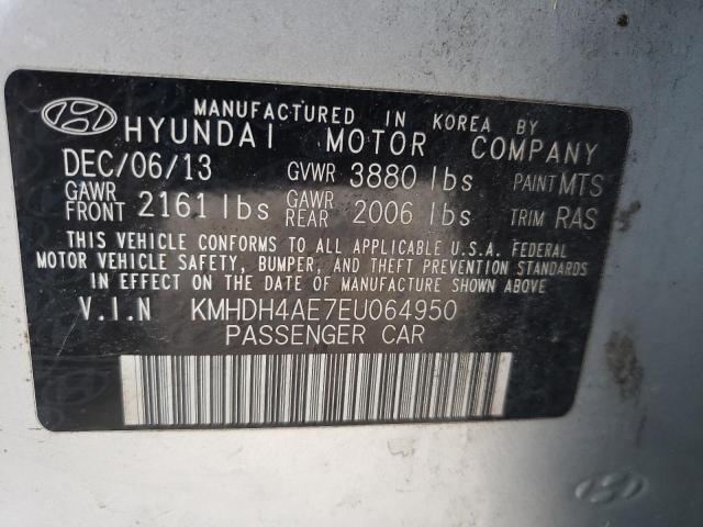 Photo 9 VIN: KMHDH4AE7EU064950 - HYUNDAI ELANTRA SE 