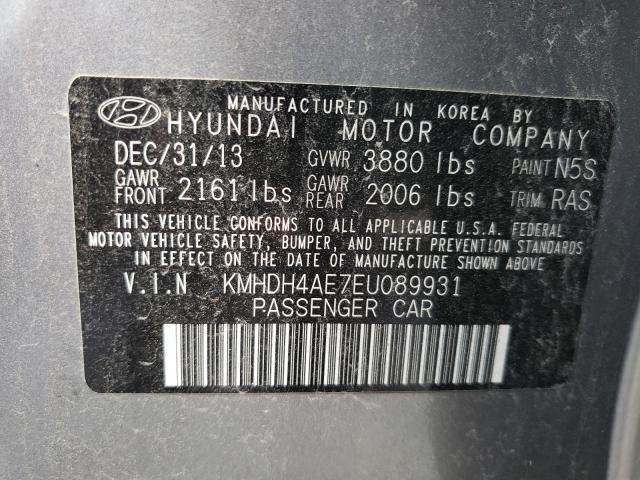 Photo 9 VIN: KMHDH4AE7EU089931 - HYUNDAI ELANTRA SE 