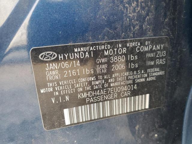 Photo 12 VIN: KMHDH4AE7EU094014 - HYUNDAI ELANTRA SE 