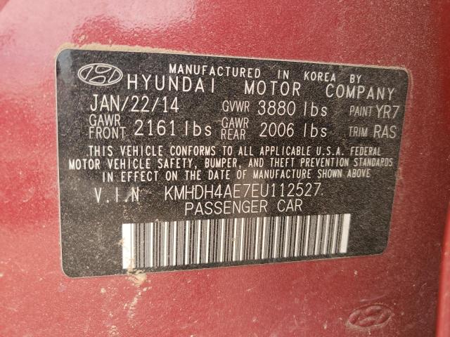 Photo 11 VIN: KMHDH4AE7EU112527 - HYUNDAI ELANTRA 