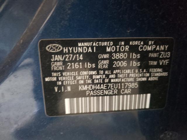 Photo 9 VIN: KMHDH4AE7EU117985 - HYUNDAI ELANTRA SE 