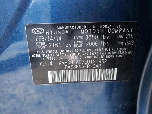 Photo 12 VIN: KMHDH4AE7EU131952 - HYUNDAI ELANTRA SE 