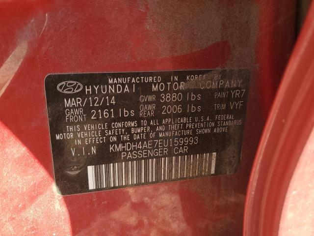 Photo 11 VIN: KMHDH4AE7EU159993 - HYUNDAI ELANTRA SE 