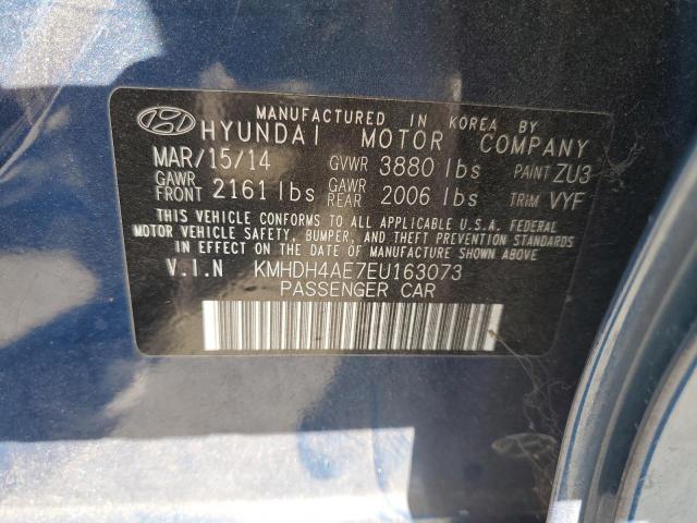 Photo 12 VIN: KMHDH4AE7EU163073 - HYUNDAI ELANTRA SE 