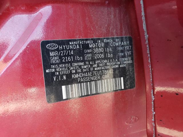 Photo 12 VIN: KMHDH4AE7EU178642 - HYUNDAI ELANTRA SE 