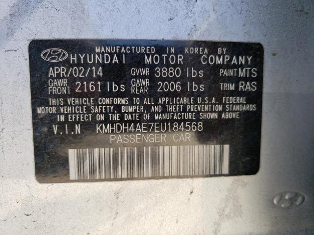 Photo 12 VIN: KMHDH4AE7EU184568 - HYUNDAI ELANTRA SE 