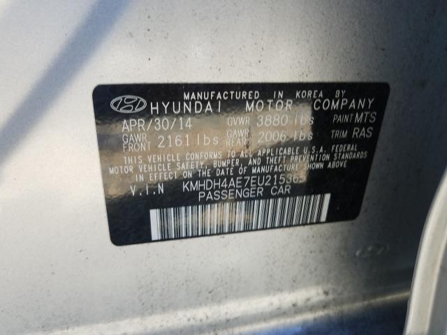 Photo 9 VIN: KMHDH4AE7EU215365 - HYUNDAI ELANTRA SE 