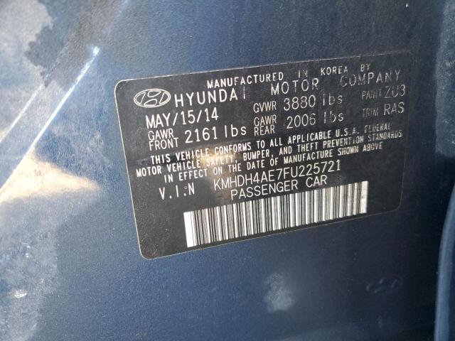 Photo 11 VIN: KMHDH4AE7FU225721 - HYUNDAI ELANTRA 