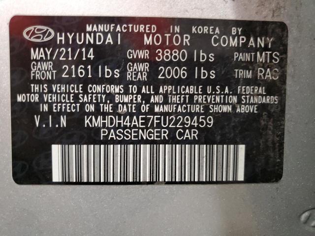 Photo 11 VIN: KMHDH4AE7FU229459 - HYUNDAI ELANTRA SE 