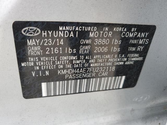 Photo 11 VIN: KMHDH4AE7FU232118 - HYUNDAI ELANTRA 