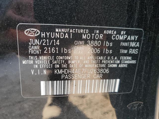 Photo 11 VIN: KMHDH4AE7FU263806 - HYUNDAI ELANTRA SE 