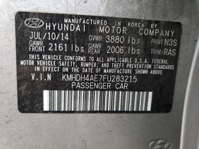 Photo 9 VIN: KMHDH4AE7FU283215 - HYUNDAI ELANTRA SE 